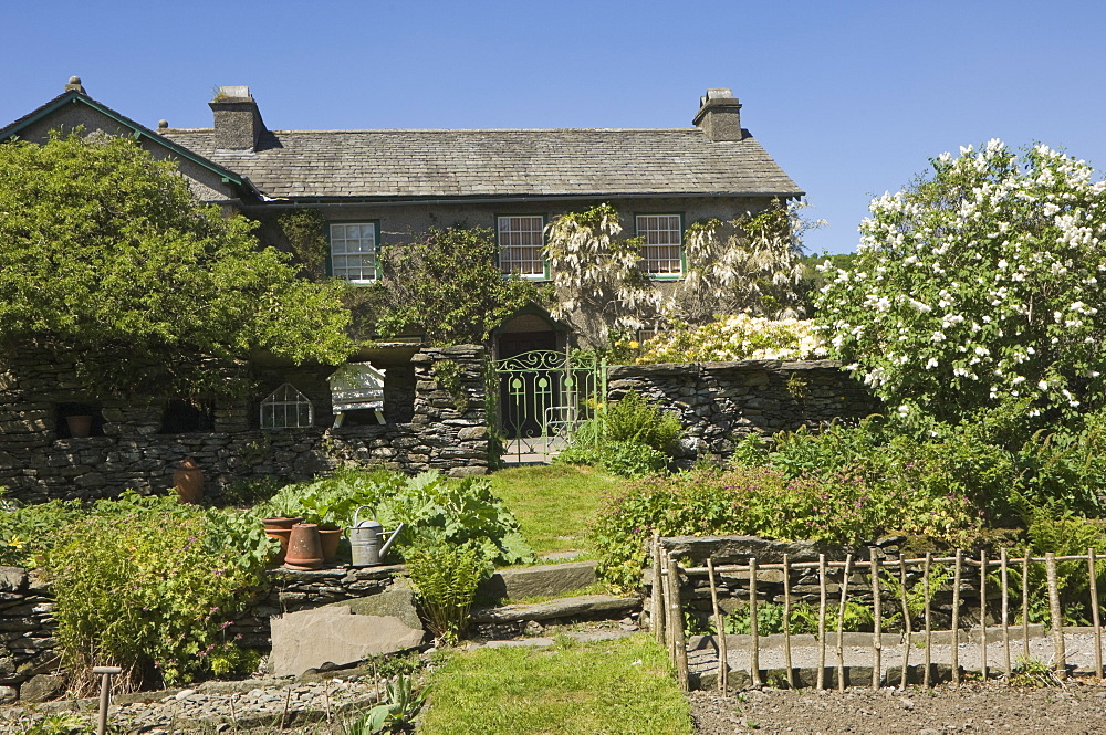 Hilltop, Sawrey, near Ambleside, the home of Beatrix Potter, famous author of children's books, Lake District National Park, Cumbria, England, United Kingdom, Europe