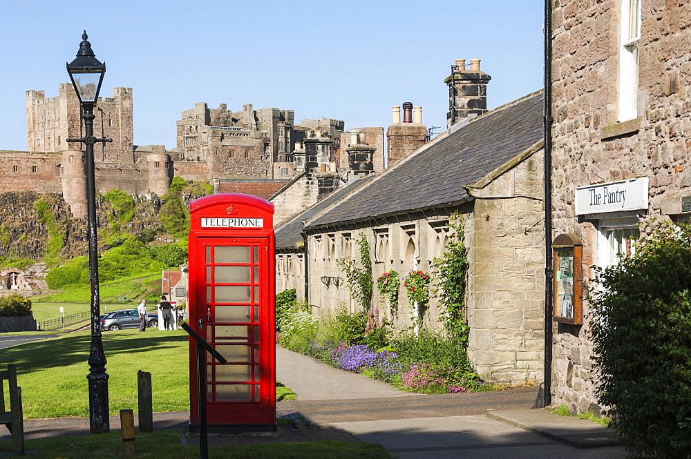 Bamburgh Village and Castle, Northumberland, England, United Kingdom, Europe