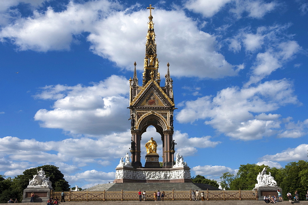 The Albert Memorial, Kensington Gardens, Hyde Park, London, England, United Kingdom, Europe