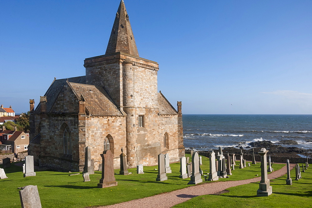 The 14th century St. Monan's Church, St. Monan, East Coast, Fife, Scotland, United Kingdom, Europe 