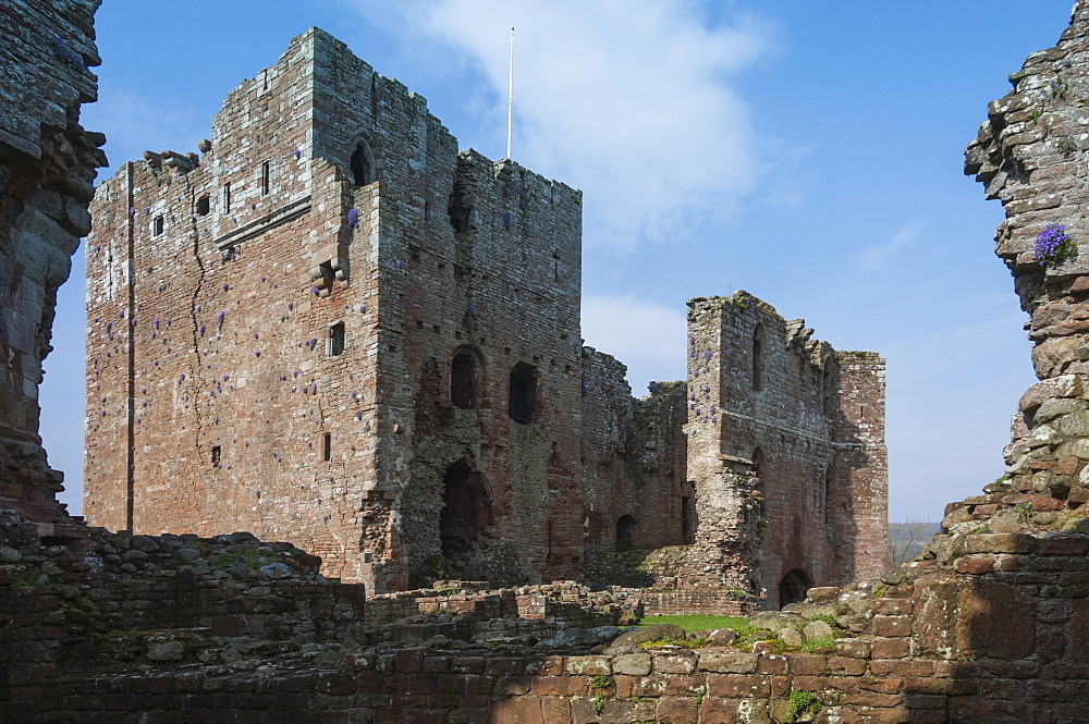 The 13th century Brougham Castle, interior view of the Great Keep, Penrith, Cumbria, England, United Kingdom, Europe