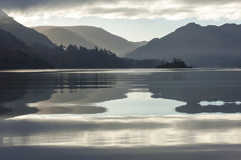 Ullswater, Little Island in November, Lake District National Park, Cumbria, England, United Kingdom, Europe