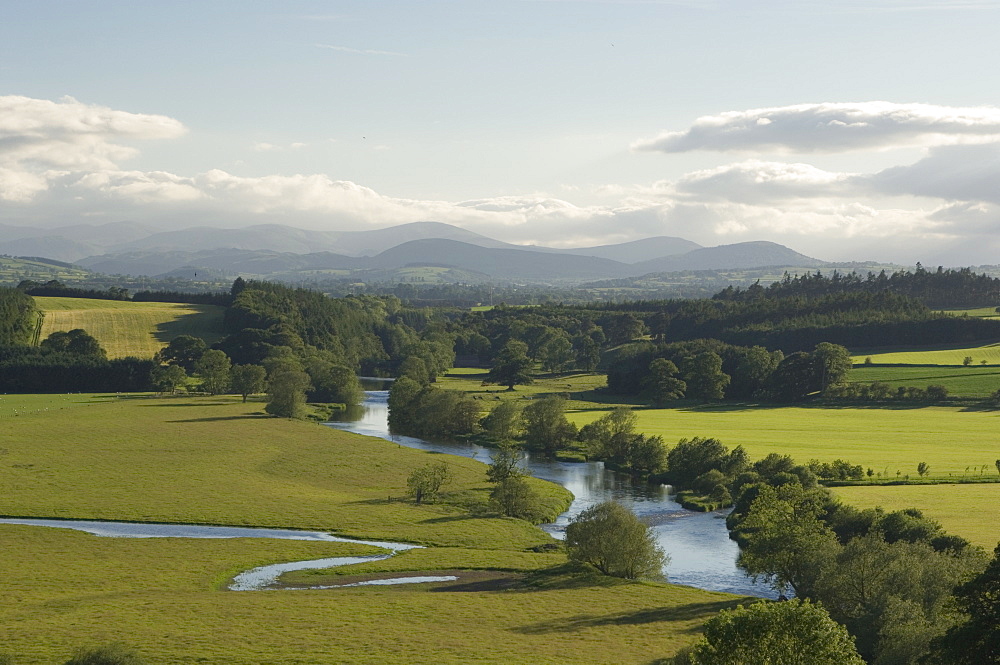 River Eamont to Lakeland Fells, Eden Valley, Cumbria, England, United Kingdom, Europe