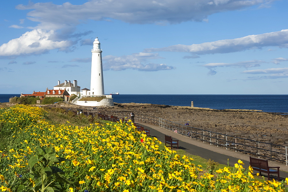 St. Mary's Lighthouse, Whitley Bay, Northumbria, England, United Kingdom, Europe