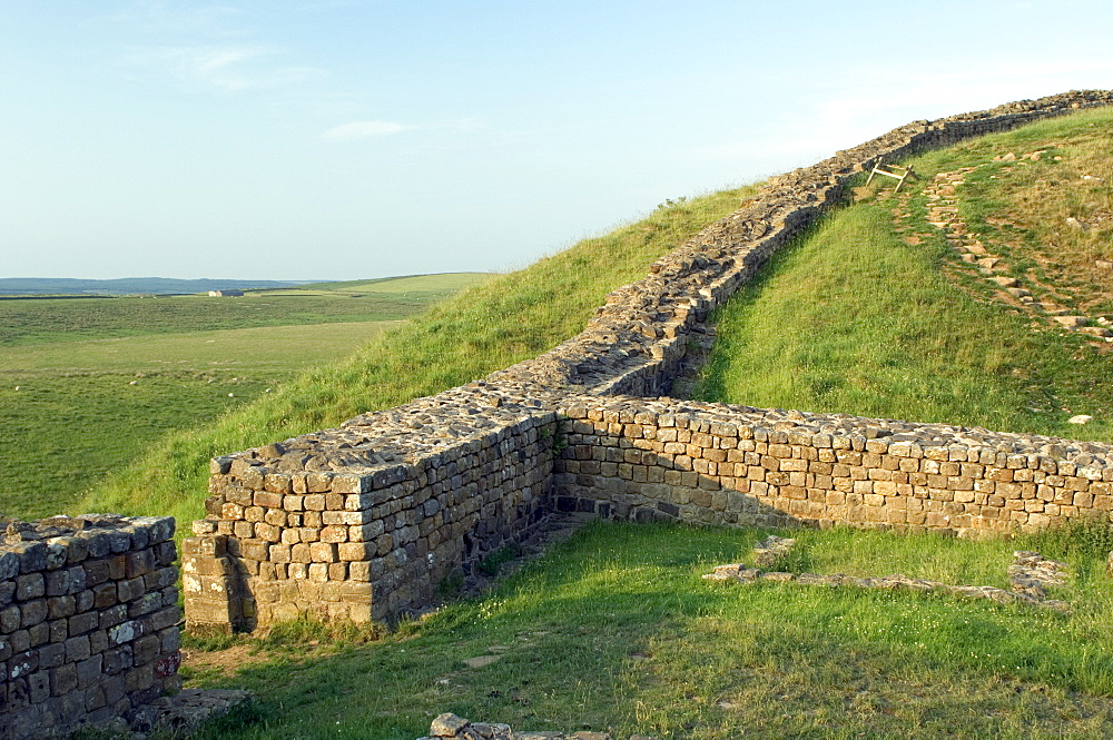 Milecastle 39, Castle Nick, Hadrian's Wall, UNESCO World Heritage Site, Nothumberland, England, United Kingdom, Europe