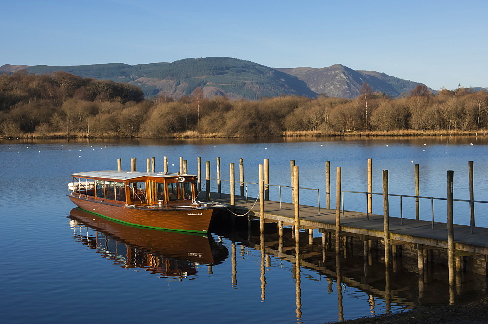 Tourist Launch, Derwentwater, Keswick, Lake District National Park, Cumbria, England, United Kingdom, Europe