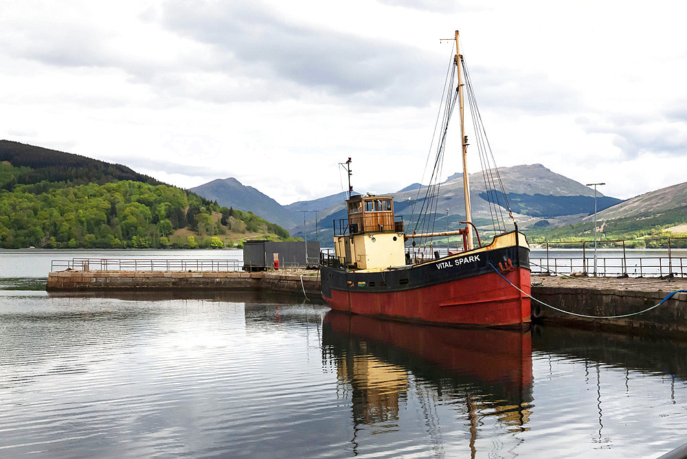 Loch Fyne, Inveraray Harbour, Vital Spark, Argyll, Scotland, United Kingdom, Europe