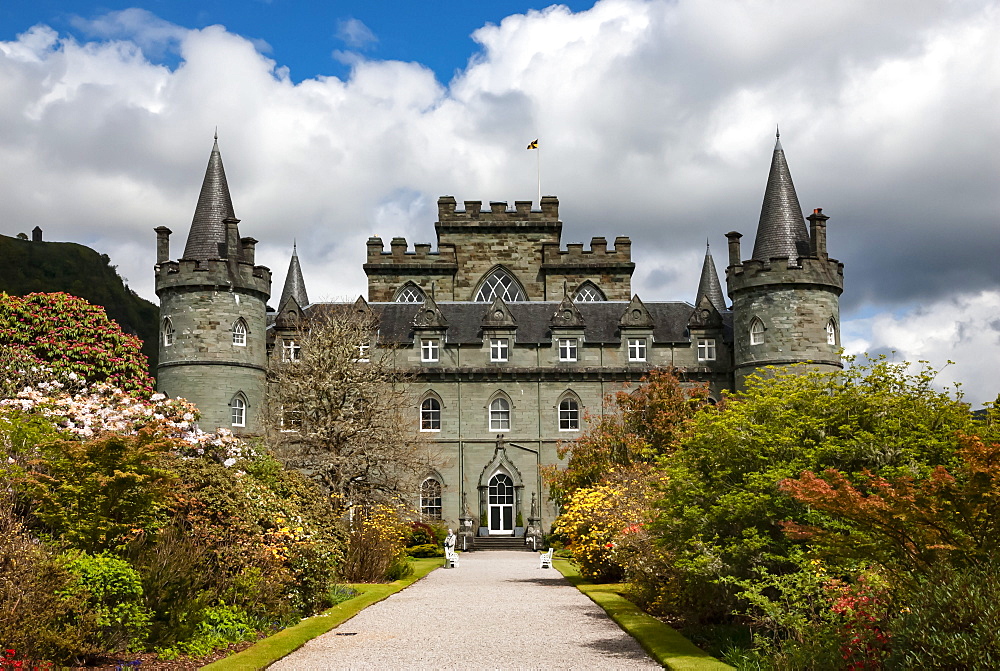 Inveraray Castle and Garden, Clan Campbell Seat, Argyll, Scotland, United Kingdom, Europe