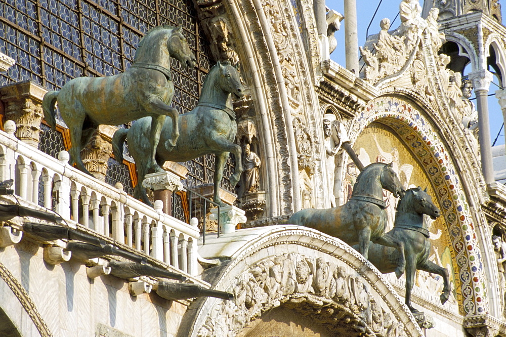 Horses on St. Marks, Venice, Veneto, Italy, Europe