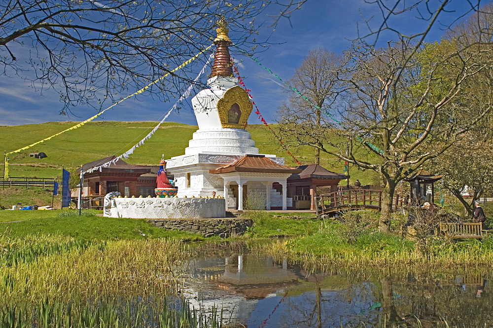 The Stupa, Kagyu Samye Ling Monastery and Tibetan Centre, Eskdalemuir, Dumfries and Galloway, Scotland, United Kingdom, Europe