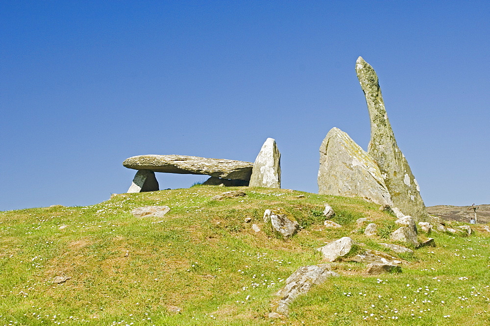 A chambered cairn, the smaller one of two, dating from 2000 BC, near Creetown, Dumfries and Galloway, Scotland, United Kingdom, Europe