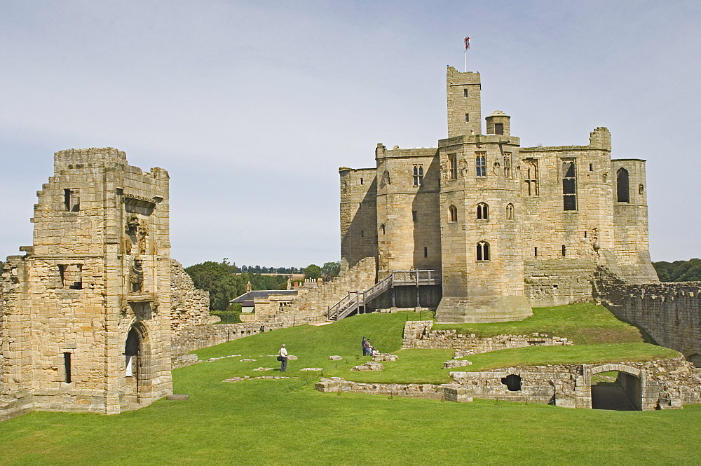 Warkworth Castle, Northumbria, England, United Kingdom, Europe