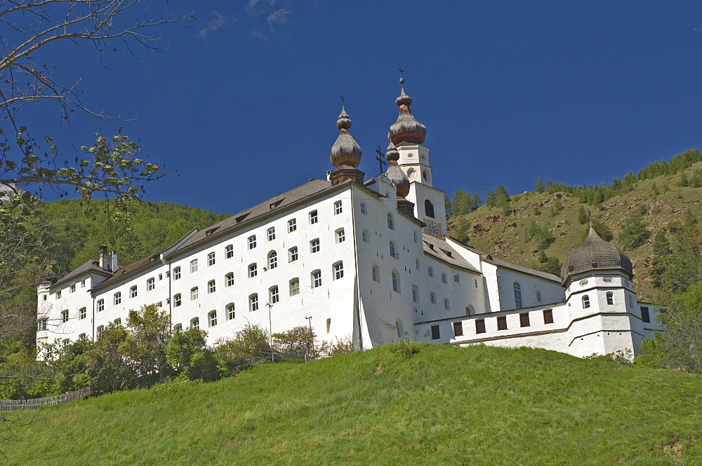 Abbey di Monte Maria, near Burgusio, Reschen Pass, Western Dolomites, Italy, Europe