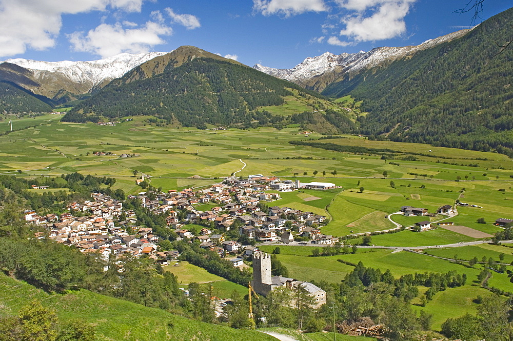 Village of Burgusio, Reschen Pass, Western Dolomites, Italy, Europe