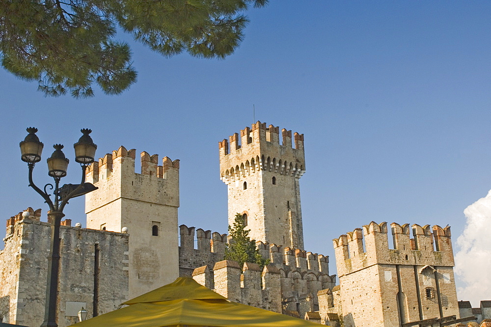 The castle at Sermione, Lake Garda, Lombardy, Italy, Europe