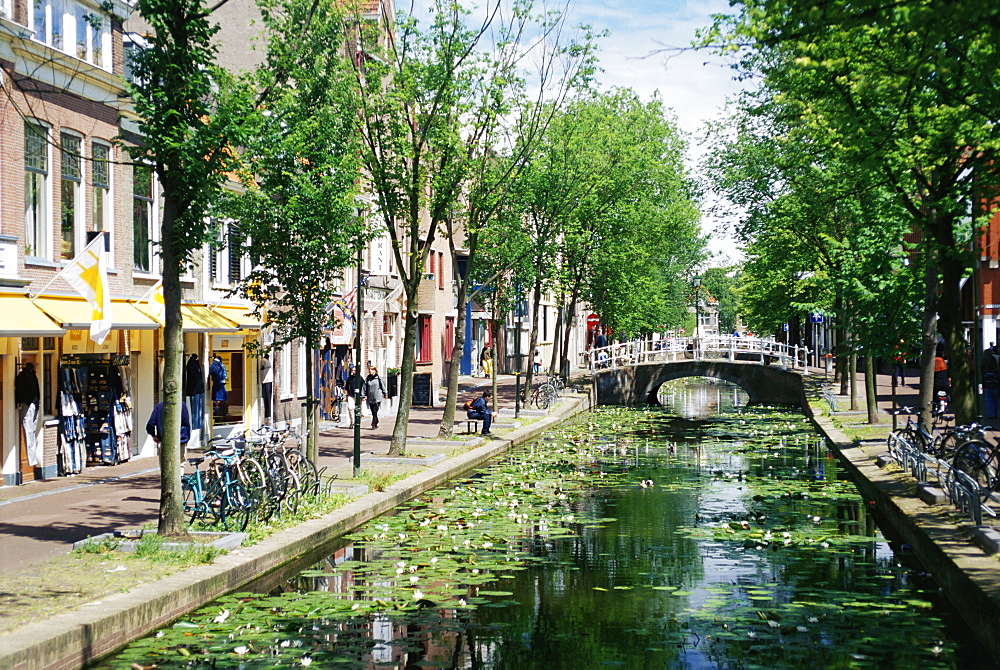 Canal, Delft, Holland (Netherlands), Europe