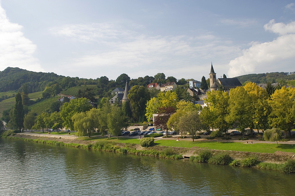 Schengen, Moselle wine route, Luxembourg, Europe