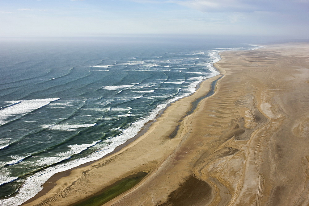 Aerial photo of the Skeleton Coast, Namibia, Africa