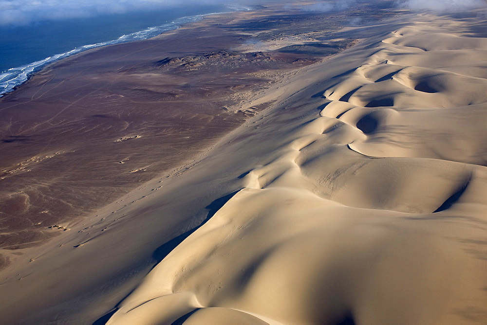 Aerial photo, Skeleton Coast Park, Namibia, Africa