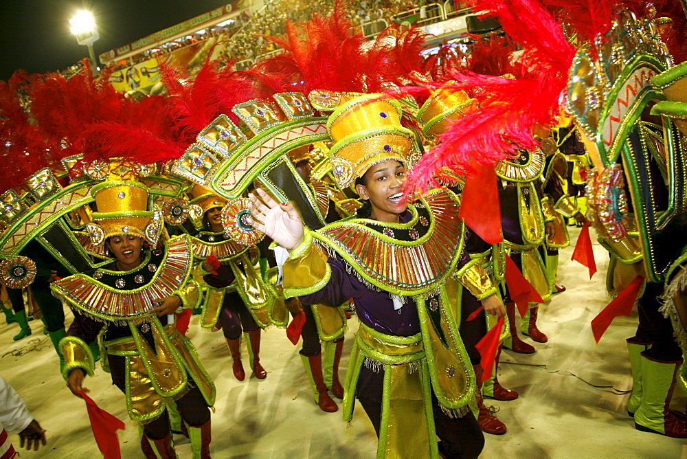 Carnival parade at the Sambodrome, Rio de Janeiro, Brazil, South America