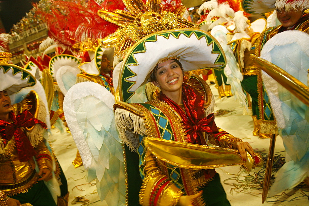 Carnival parade at the Sambodrome, Rio de Janeiro, Brazil, South America