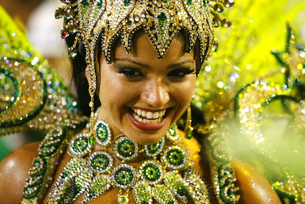 Carnival parade at the Sambodrome, Rio de Janeiro, Brazil, South America