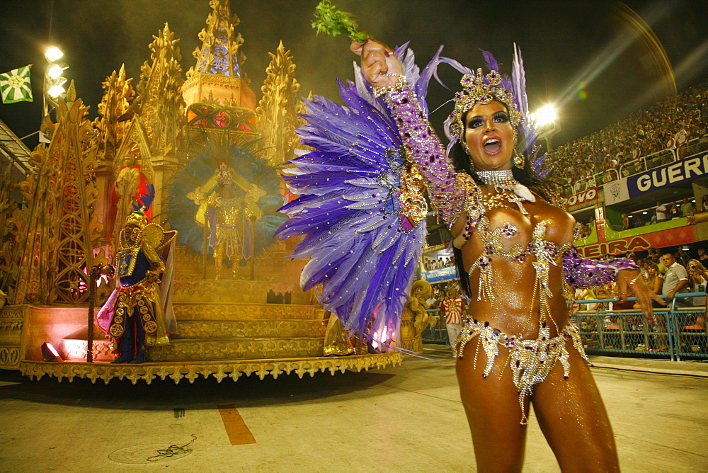 Carnival parade at the Sambodrome, Rio de Janeiro, Brazil, South America