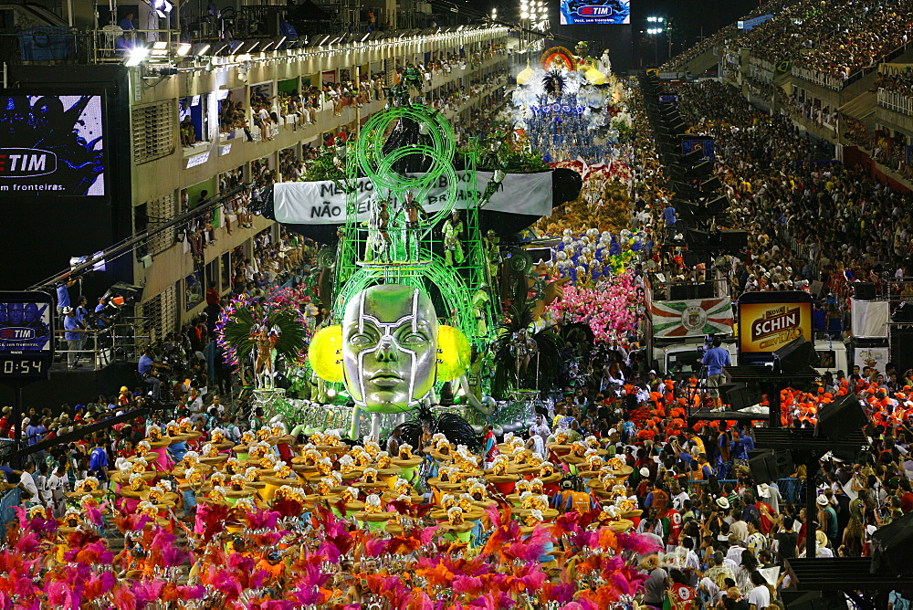 Carnival parade at the Sambodrome, Rio de Janeiro, Brazil, South America