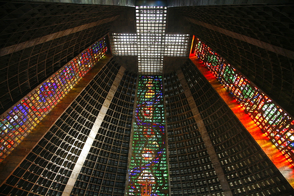 Catedral Metropolitana (Metropolitan Cathedral), Rio de Janeiro, Brazil, South America 