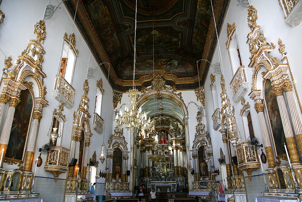 Interior of Igreja Nosso Senhor do Bonfim church, Salvador (Salvador de Bahia), Bahia, Brazil, South America 