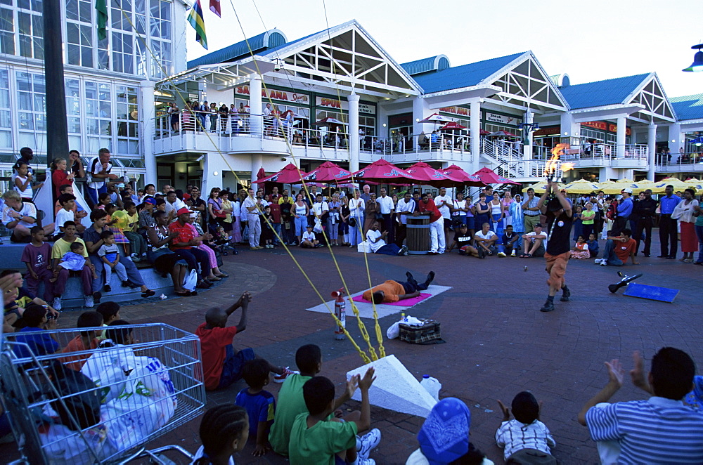 Street performance at the Victoria and Alfred waterfront, Cape Town, South Africa, Africa