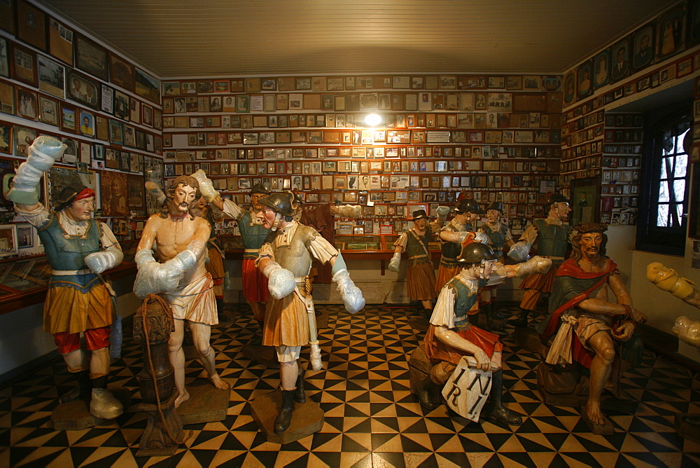 The miracle room with votive offerings and prayers next to the Basilica do Bom Jesus de Matosinhos, Congonhas, Minas Gerais, Brazil, South America