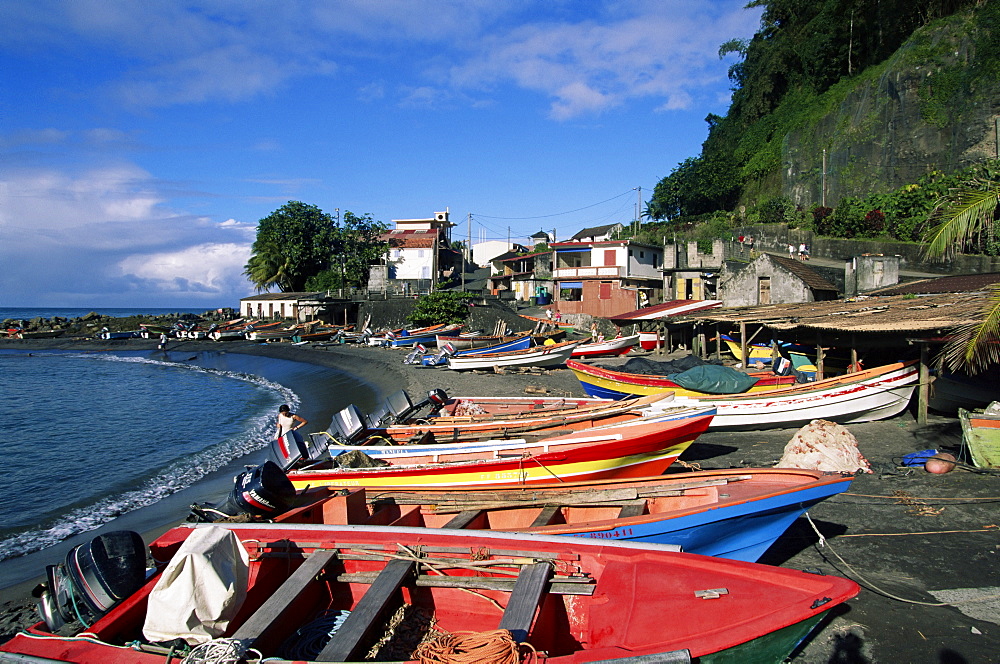 Grand Riviere fishing village, island of Martinique, Lesser Antilles, French West Indies, Caribbean, Central America