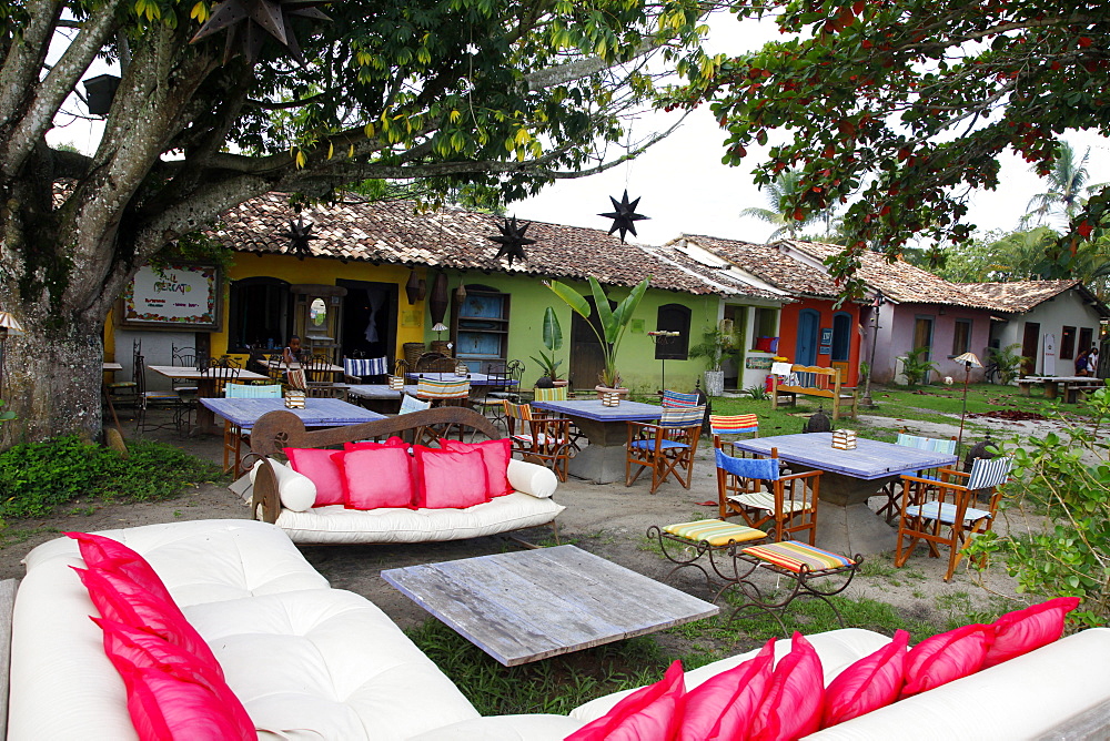 Restaurant at Quadrado, the main square in Trancoso, Bahia, Brazil, South America