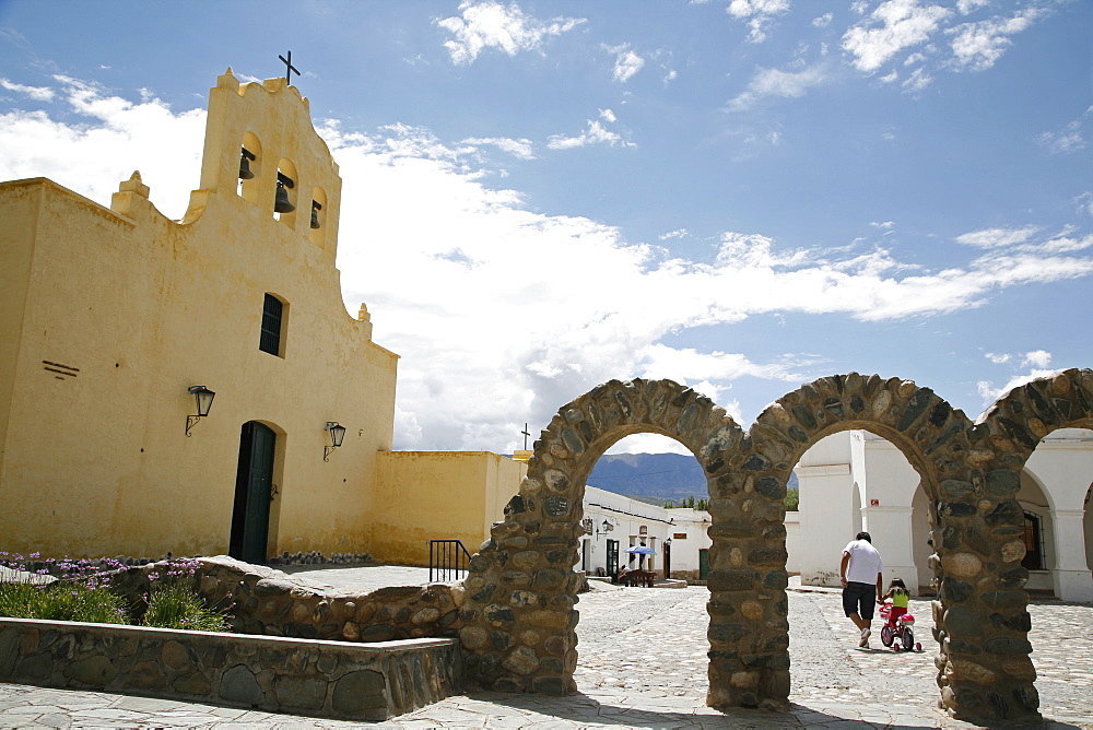 San Jose de Cachi church located at the main square in Cachi, Salta Province, Argentina, South America 