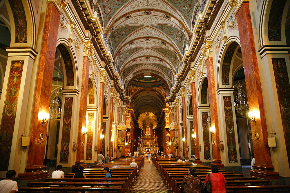 Iglesia Catedral, the main cathedral on 9 Julio square, Salta City, Argentina, South America 