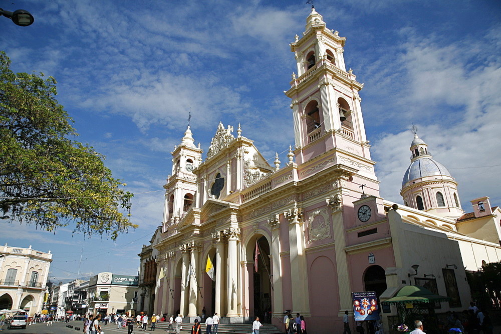 Iglesia Catedral, the main cathedral on 9 Julio Square, Salta City, Argentina, South America 