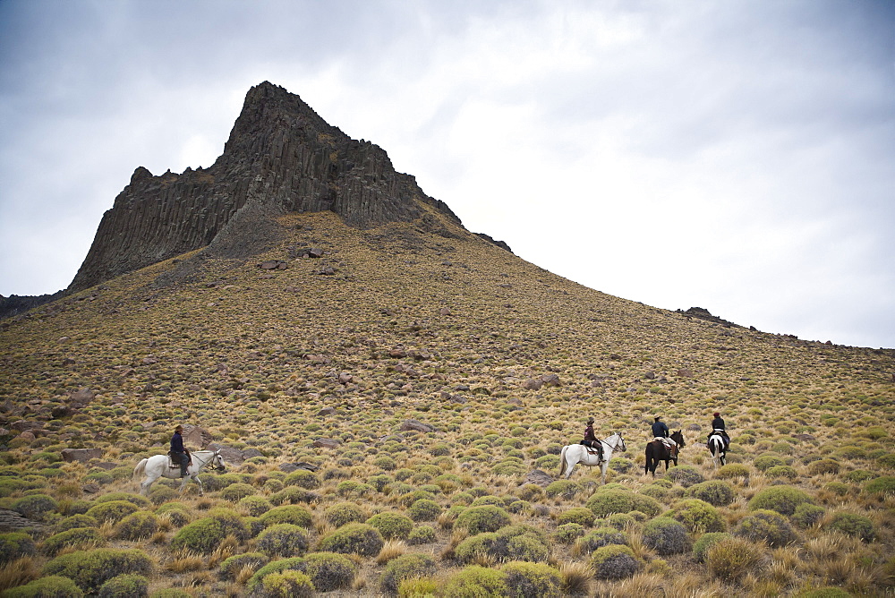 Horseback riding, Patagonia, Argentina, South America 