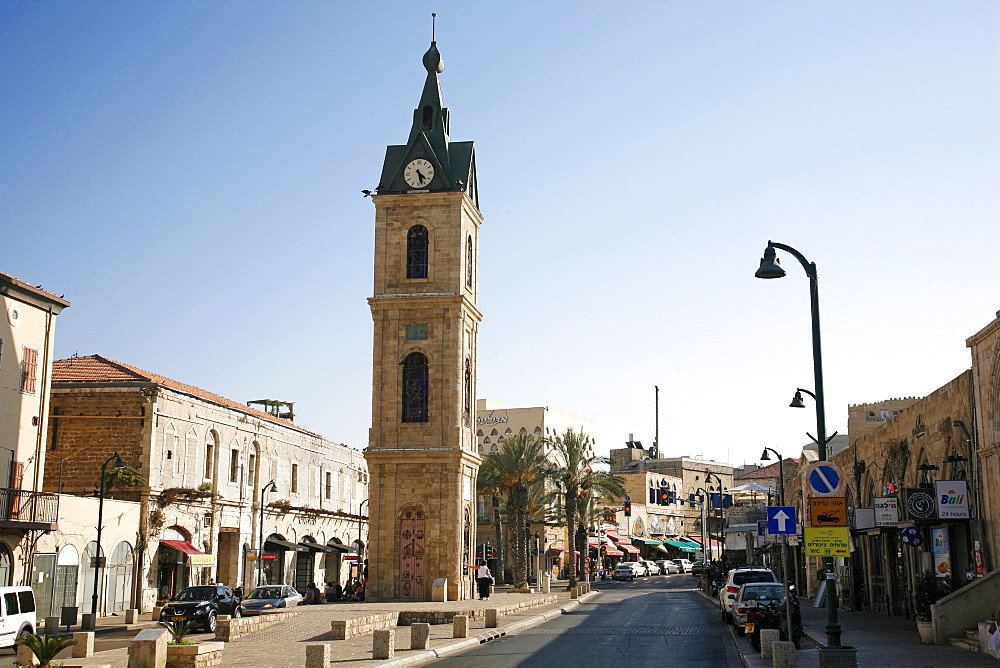 The Clock Tower in Old Jaffa, Tel Aviv, Israel, Middle East 