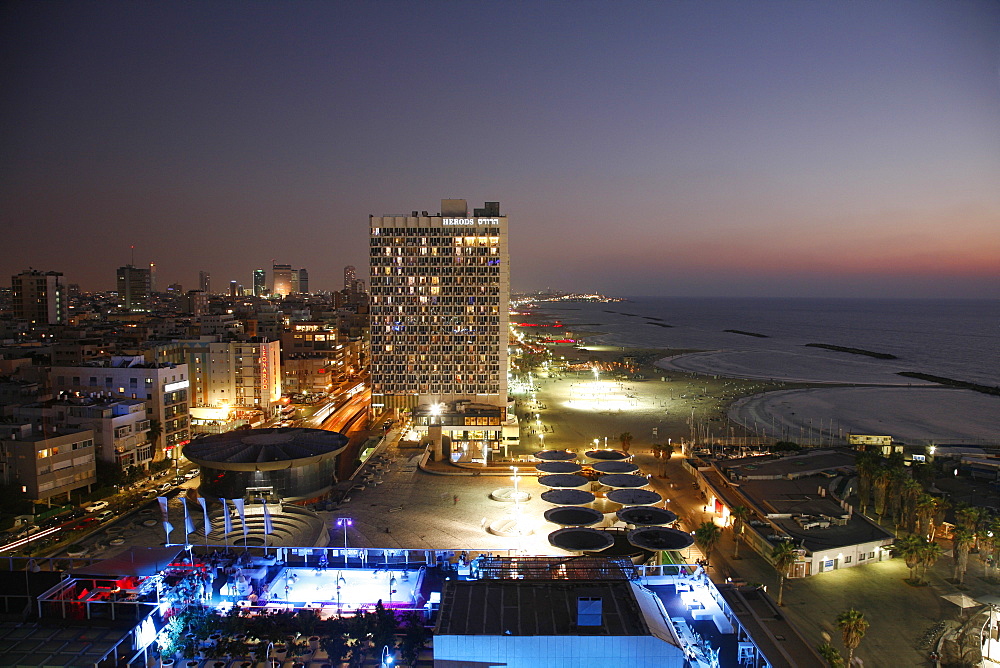 View over the skyline of Tel Aviv, Israel, Middle East 