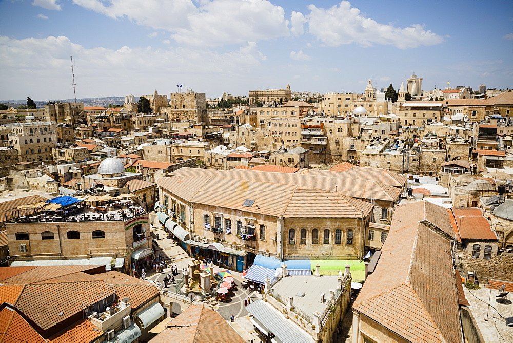 View over the Old City, UNESCO World Heritage Site, Jerusalem, Israel, Middle East 