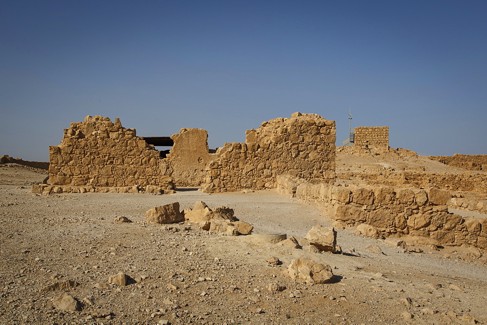 View over the Judean Desert from Masada fortress, Israel, Middle East 