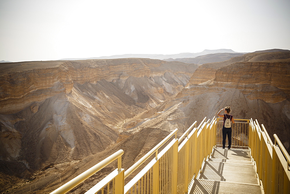 View over the Judean Desert from Masada fortress, Israel, Middle East