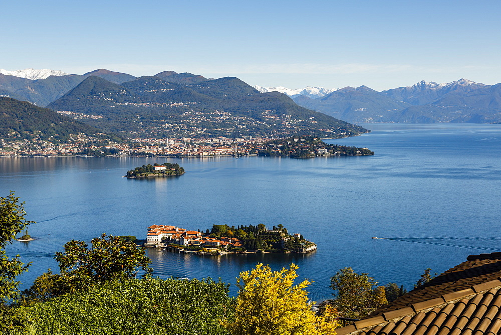 View over Isola Bella, Borromean Islands, Lake Maggiore, Italian Lakes, Piedmont, Italy, Europe