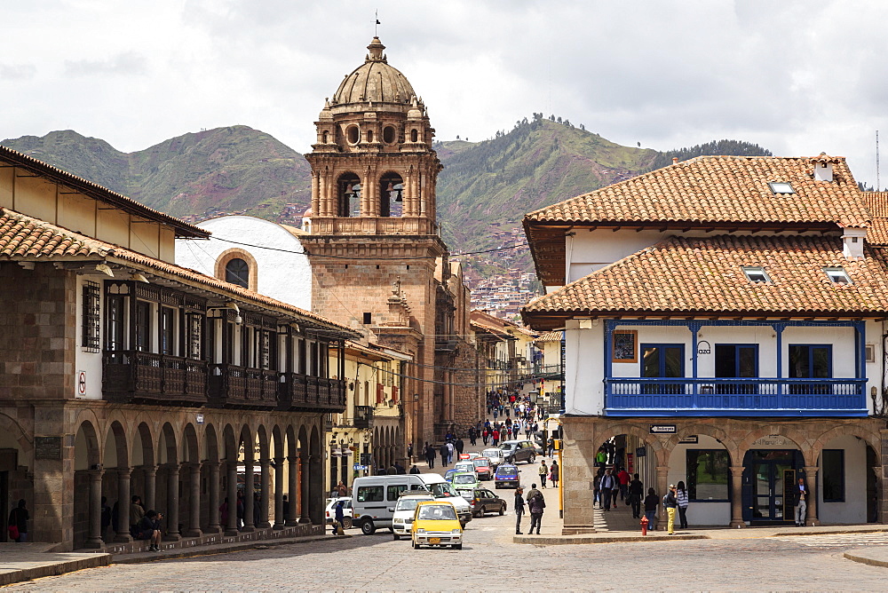 View over Convento y Templo La Merced church, Cuzco, UNESCO World Heritage Site, Peru, South America 