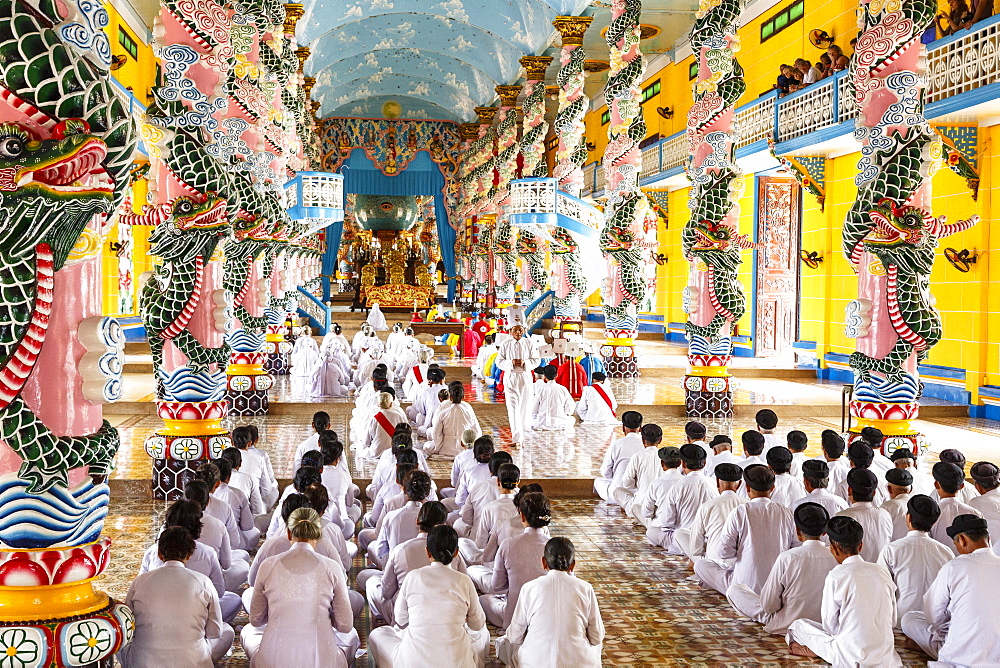 Cao Dai temple, Tay Ninh, Vietnam, Indochina, Southeast Asia, Asia