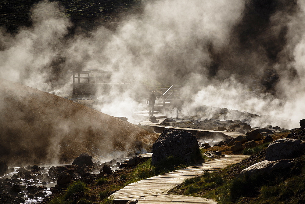 Geothermal fields at Krysuvik, Reykjanes Peninsula, Iceland, Polar Regions