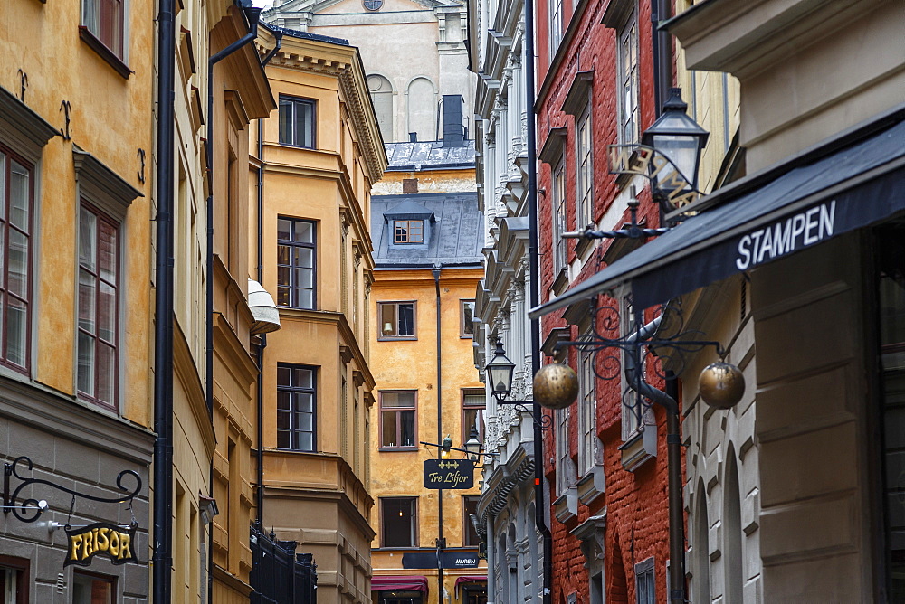 Buildings in Gamla Stan, Stockholm, Sweden, Scandinavia, Europe