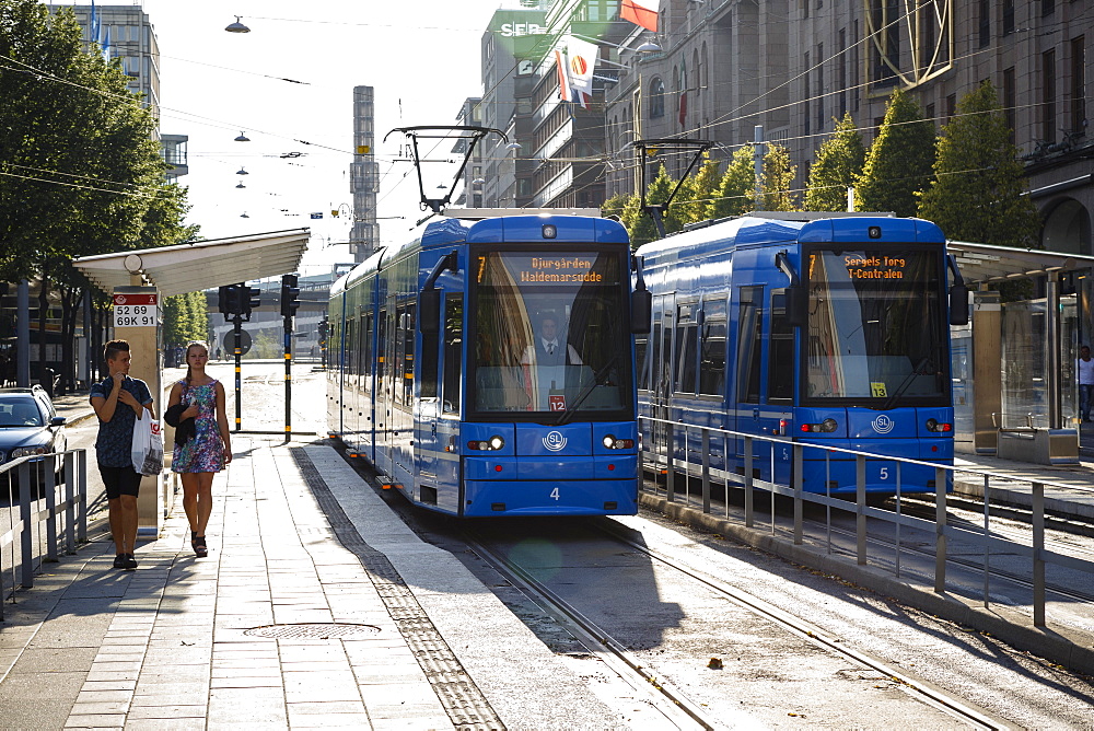 Electric tram, Stockholm, Sweden, Scandinavia, Europe