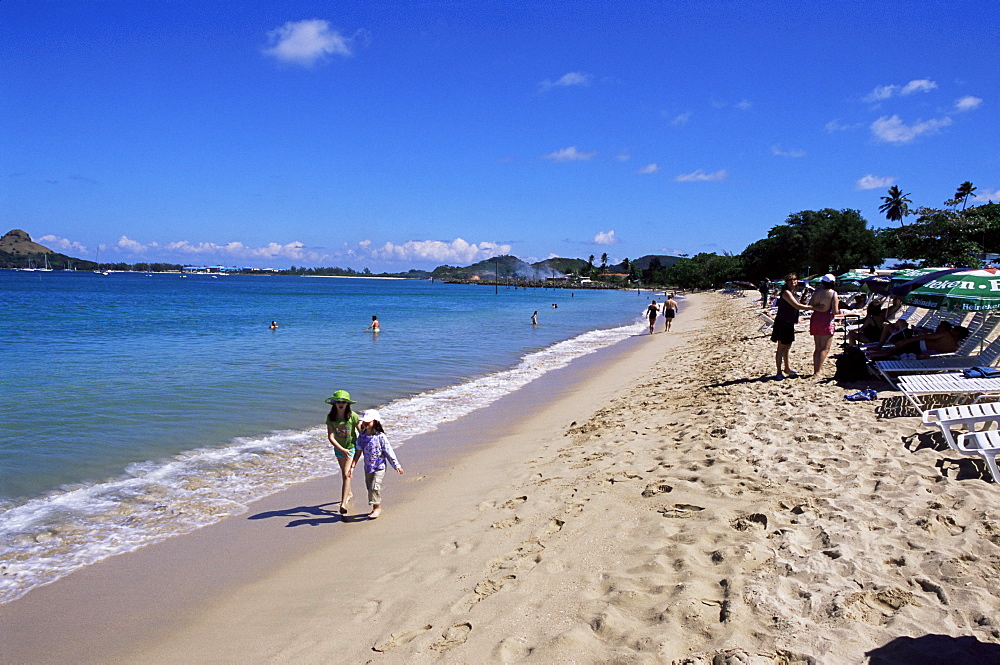 Reduit Beach at Rodney Bay, St. Lucia, Windward Islands, West Indies, Caribbean, Central America